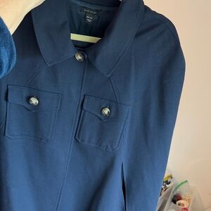 Ann Taylor Navy Cape Jacket